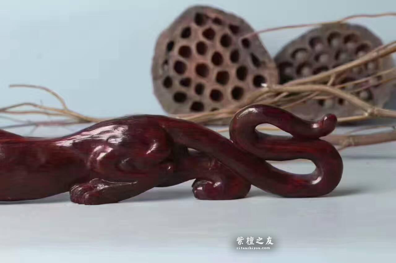小叶紫檀《一路爆发》纯手工雕刻老料设计精美-6