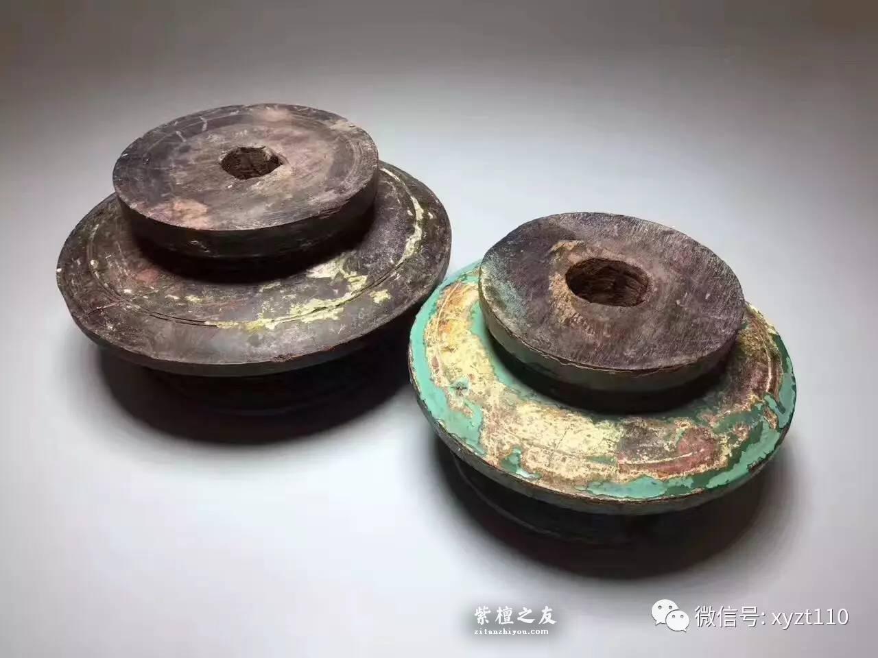 古董级别的紫檀木老物 印度古寺庙柱础拆房老料-4