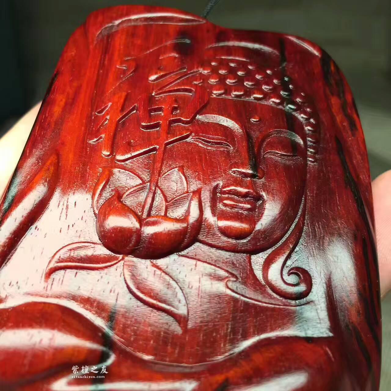 小叶紫檀把件《禅心 佛缘》 小巧可爱适合把玩-7