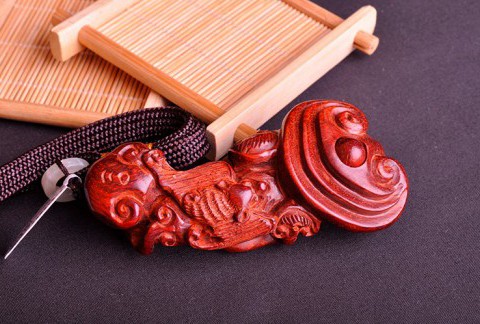 印度小叶紫檀精品手把件 吉祥如意福分多多