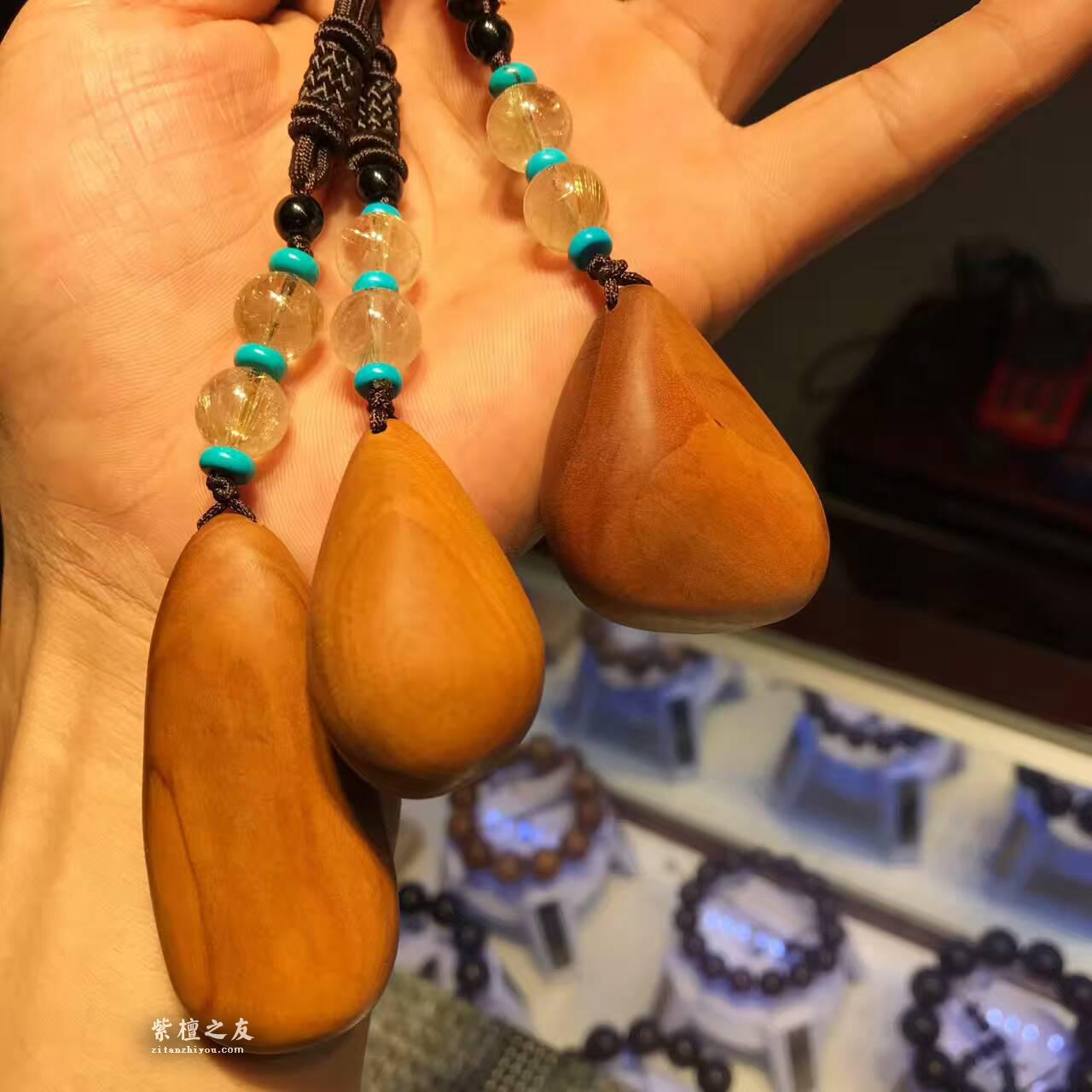印度老山檀香黑肉老料吊坠 香味沁人心脾-2
