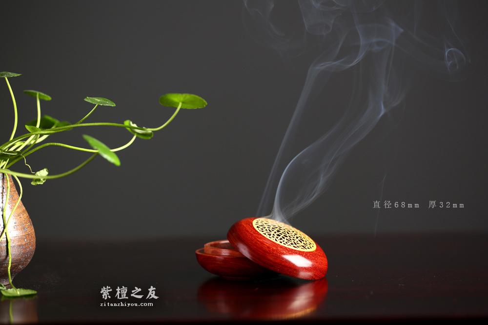 小叶紫檀熏香手炉  红袖添香夜读书-1