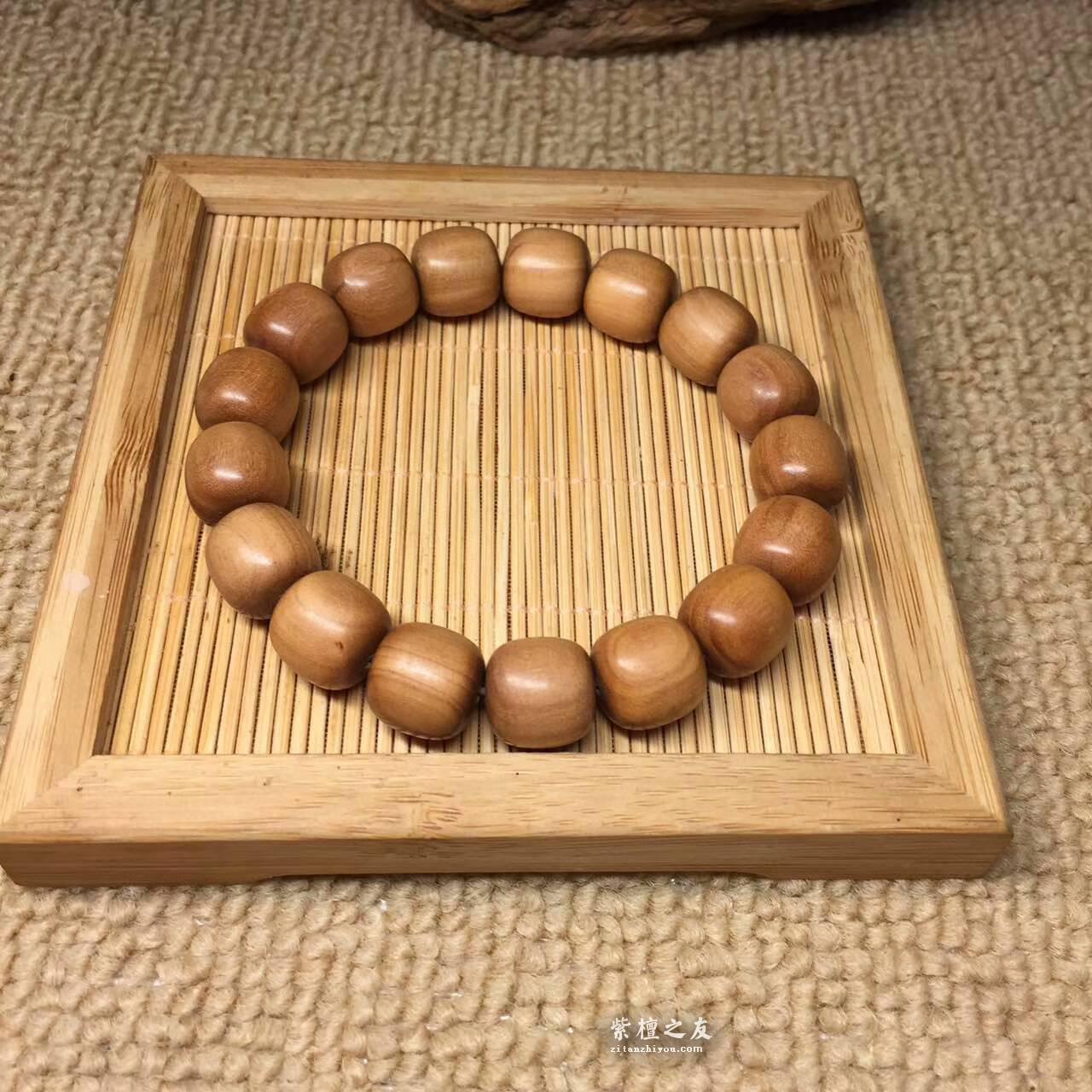 正宗印度老山檀香13*13mm桶珠手串 颗颗饱满无瑕疵-1