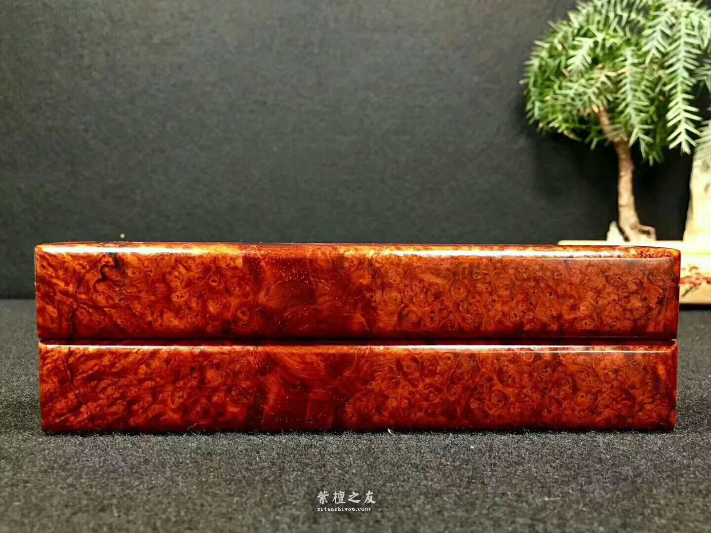 顶级印度小叶紫檀满瘤疤“镇尺”  360度爆满瘤疤 完美品相稀有珍品-2