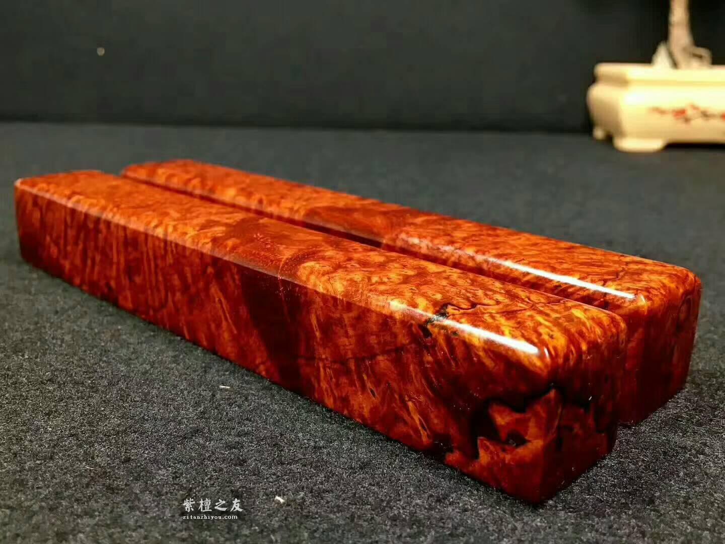 顶级印度小叶紫檀满瘤疤“镇尺”  360度爆满瘤疤 完美品相稀有珍品-4