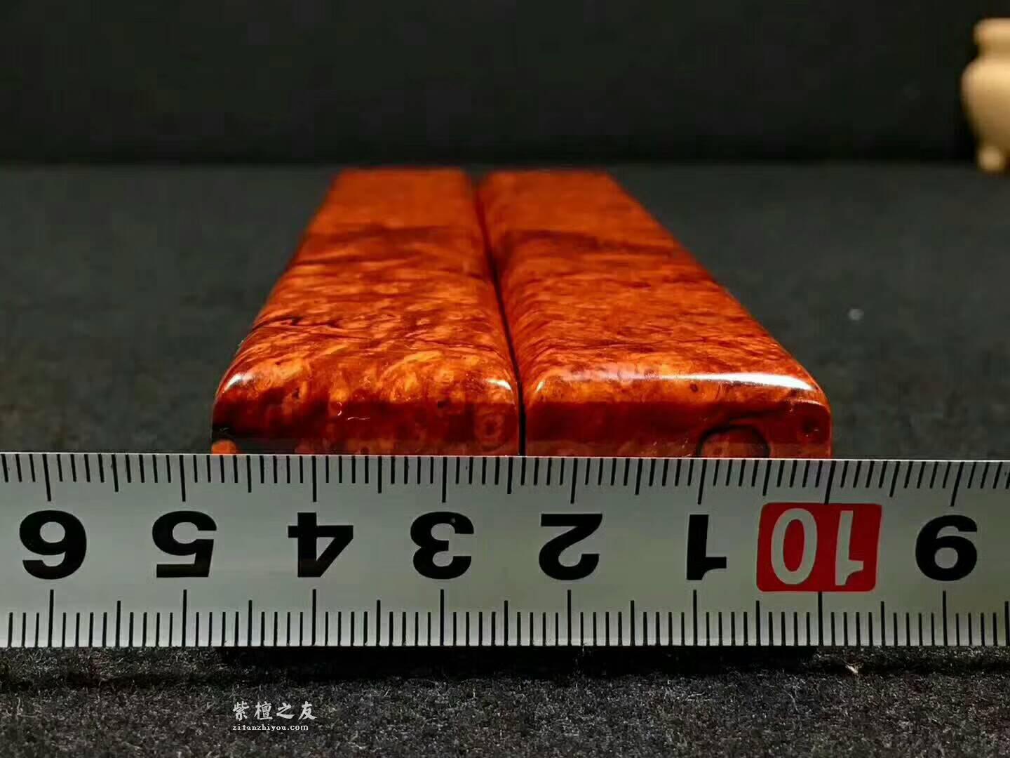 顶级印度小叶紫檀满瘤疤“镇尺”  360度爆满瘤疤 完美品相稀有珍品-8