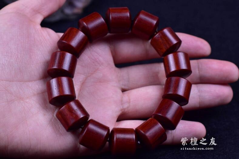 印度小叶紫檀桶珠 金星老料高油高密款-7