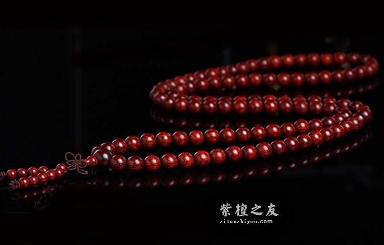 印度小叶紫檀108颗佛珠手串油性足男女款-2