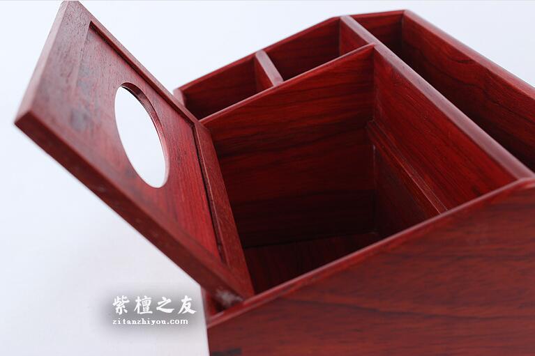 红檀木纸巾盒收纳盒-5