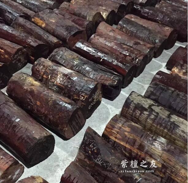 10种不同规格小叶紫檀原材交易行情-1
