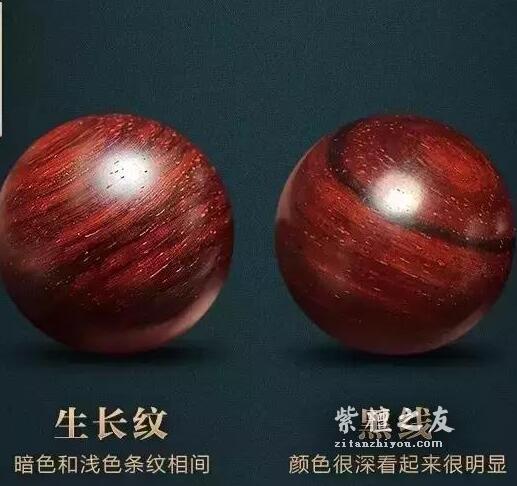 小叶紫檀生长纹和黑线和黑斑的区别-8