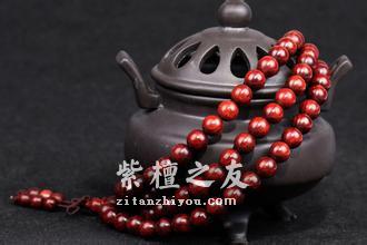 小叶紫檀佛珠灵性极佳 佩戴乃上乘佳品-3