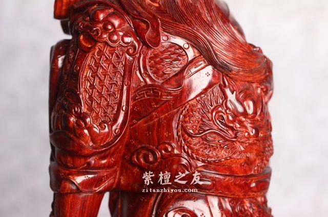 精品鉴赏：印度小叶紫檀关公雕像-5